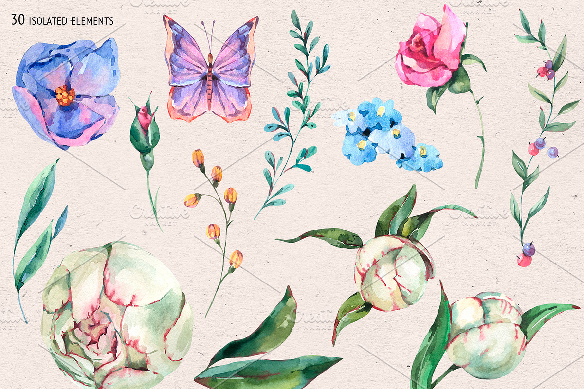 Watercolor Horse Unicorn Clipart, an Animal Illustration by Belusuab (Photo 12 of 18)