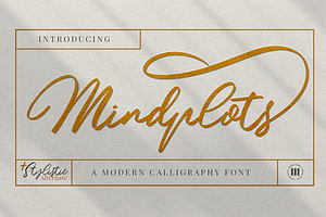 Mindplots A Calligraphy Font