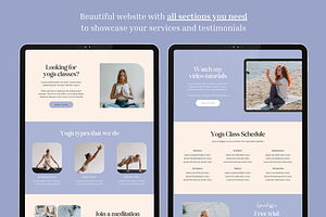 Yoga Coach Rachelle Website Template