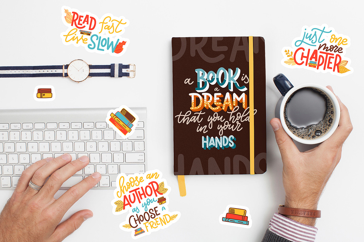 Lettering Quotes about Books, an Education Illustration by Astarte_design (Photo 5 of 5)