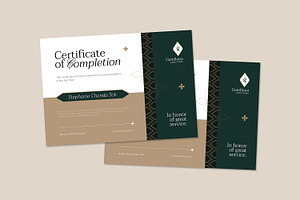 Gandhara Sanctuary - Certificate, a Marketing Template by Fannan Studio