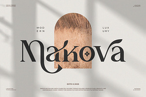 Makova || Modern Minimalist Serif Fo, a Serif Font by Ermedia Studio
