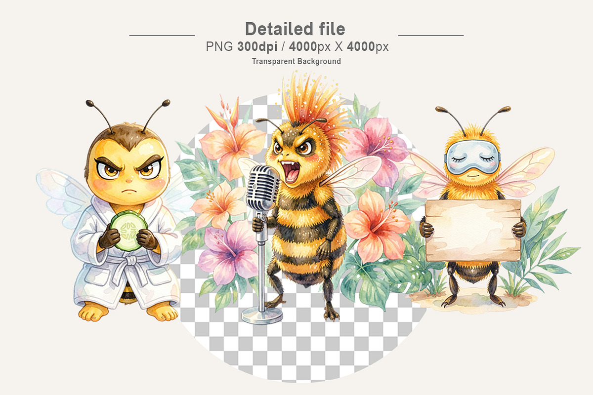 Sarcastic Summer Bee Sublimation, an Illustration by Artnoy (Photo 3 of 8)