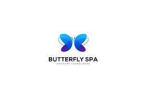 Premium Butterfly Spa Logo Design