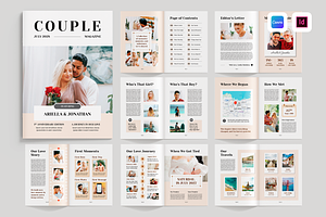 Couples Magazine Template, a Magazine Template by Leaflove