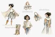 Winter watercolor clipart set, a Decorative Illustration by Patishop Art (Thumbnail 6 of 10)