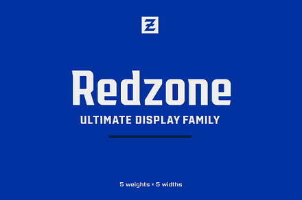 Redzone Display Family, a Font by VarsityType®