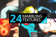 24 marbling textures, a Background Graphic by yegor.kumachov (Thumbnail 1 of 7)