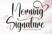 Morning Signature | Script Font, a Handwritten Font by Scratchones (Thumbnail 1 of 9)