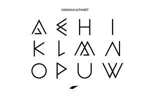 MANA Hawaiian Alphabet Font