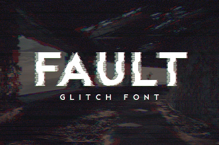 Fault - Glitch Font, a Font by Medialoot