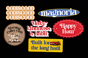 Magnoria – A Playful & Groovy Retro, a Sans Serif Font by Typetemp Studio (Thumbnail 9 of 19)