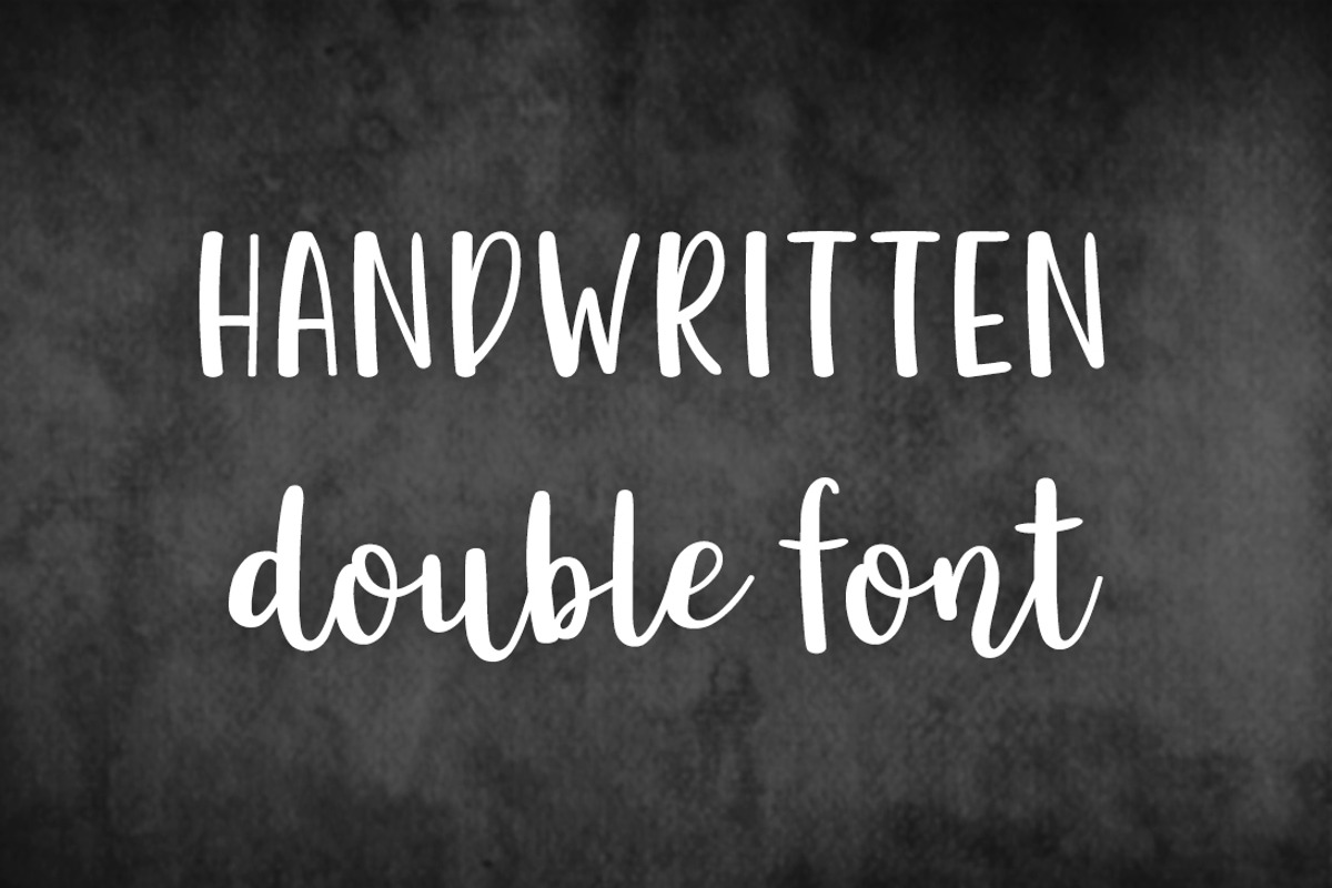 Double font ttf, a Script Font by JuliaKJ (Photo 1 of 3)