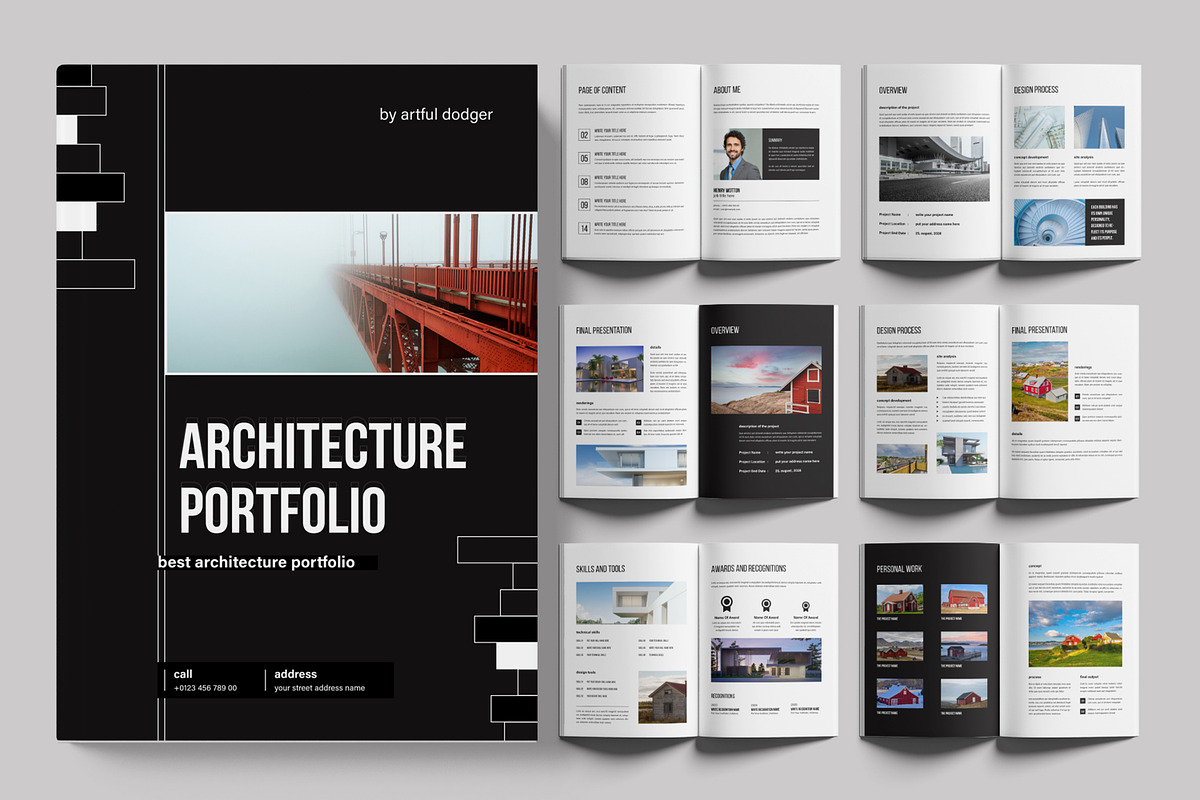 Architecture Portfolio Layout, a Brochure Template by ContestDesign (Photo 1 of 3)