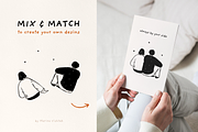 Valentines Day couples line art svg, a Person Illustration by Heartwarming Art (Thumbnail 6 of 11)