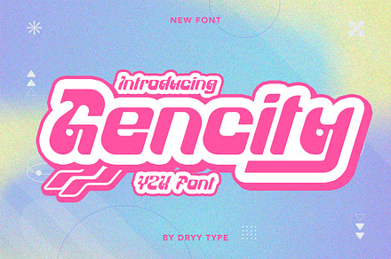 Gencity - Y2k Display Font, a Symbol Font by Dryy.type