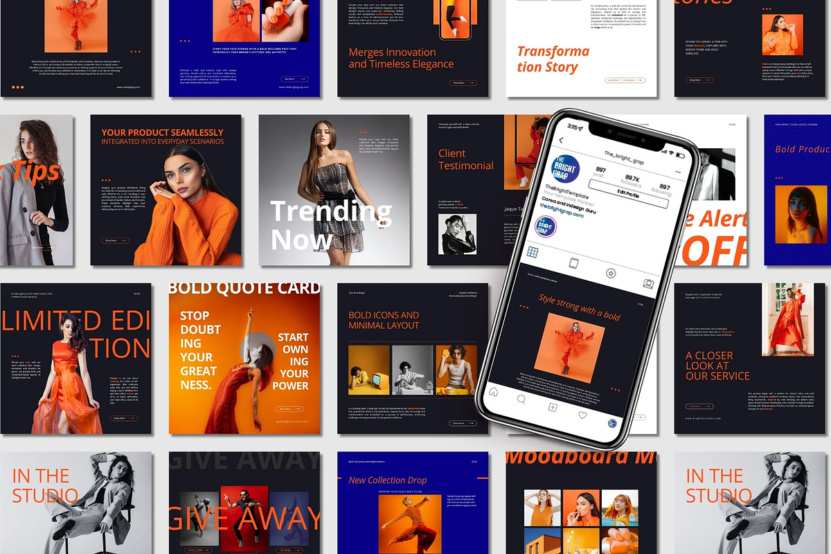 150 Animated Canva Instagram Bundle, a Social Media Template by TheBrightGrap (Photo 4 of 12)