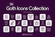 Goth Icons Collection, an Outline Icon by Prosymbols (Thumbnail 1 of 7)