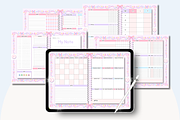 Pink Pastel Portrait Digital Planner, a Stationery Template by Tas Creative Studio (Thumbnail 12 of 13)