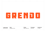 Grendo – A Bold Futuristic Typeface, a Sans Serif Font by alpercakici (Thumbnail 1 of 20)