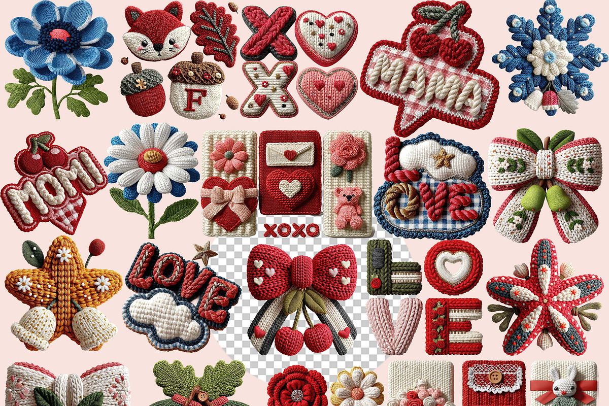 Valentine Crochet PNG Bundle, a Graphic by one-touch (Photo 1 of 24)