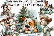 Christmas Dogs Clipart Bundle, an Illustration by Canvas Craft (Thumbnail 1 of 7)