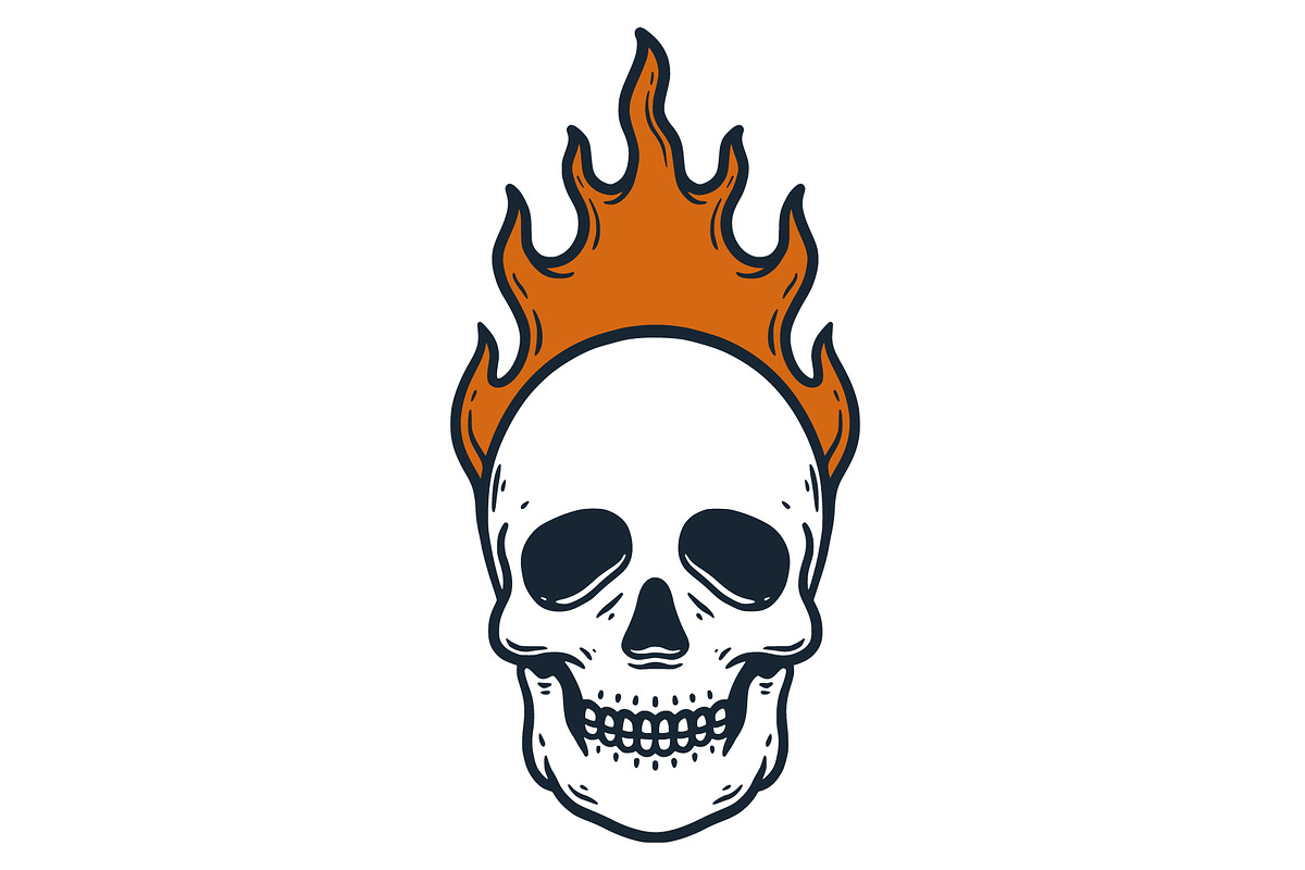 Broken Skull Illustration, an Object Illustration by Decoconio Design (Photo 2 of 3)