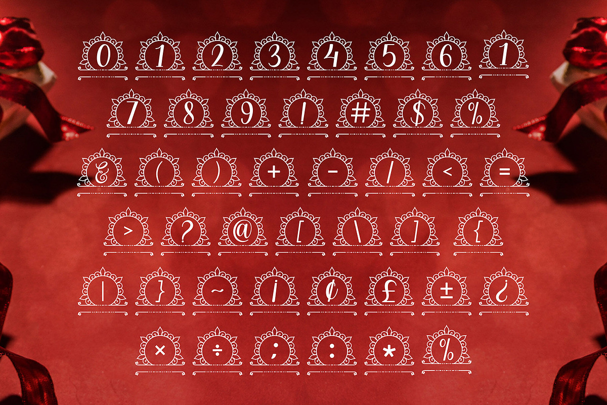 Holiday Elegant Monogram Font, a Symbol Font by Graphicxell (Photo 8 of 10)