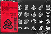 20 GEOMETRICS ICONS, an Icon by MAX TOOLBOX (Thumbnail 1 of 3)