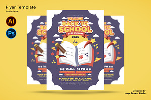 Welcome Back to School Flyer, a Flyer Template by Huge Dream Studio