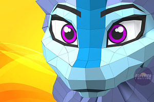 DIY Dragon Head 3D model template