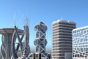 Futuristic Skyscrapers, an Architecture 3D Model by Giimann (Thumbnail 7 of 10)
