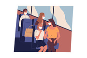People in public transport, a Healthcare Illustration by Good Studio (Thumbnail 3 of 3)