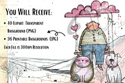 Sweet Spirits: Whimsical Angels, a Person Illustration by NiiiNArt (Thumbnail 2 of 7)