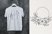 WILDFLOWER LINE-ART WREATHS, an Object Illustration by Kate Art (Thumbnail 11 of 13)