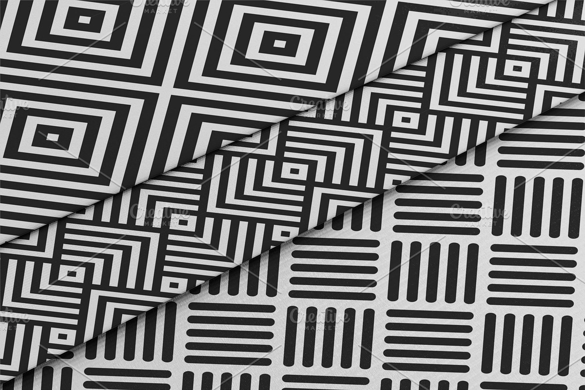 B&W seamless geometric patterns, a Pattern Graphic by ExpressShop (Photo 2 of 6)