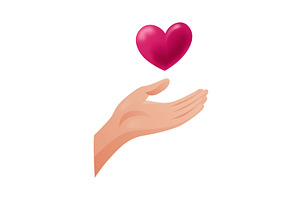 A Hand is Offering a Heart, an Object Illustration by Things for designers