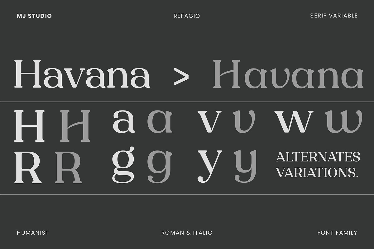Refagio Modern Serif Family 92 Fonts, a Serif Font by MjStudio31 (Photo 9 of 15)