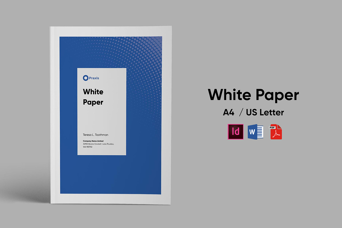 White Paper Template Word, a Brochure Template by azadcsstune (Photo 1 of 13)