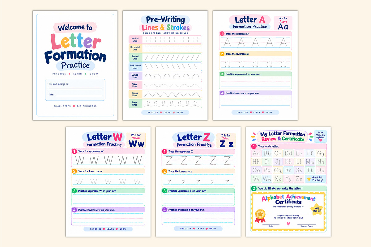 Letter Formation Practice, a Stationery Template by Shumaya (Photo 3 of 5)