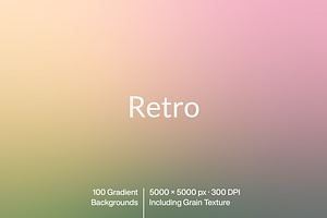 Retro – 100 Gradient Backgrounds