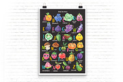Cute Vegetable alphabet, a Background Graphic by KatBranchArt (Thumbnail 3 of 5)