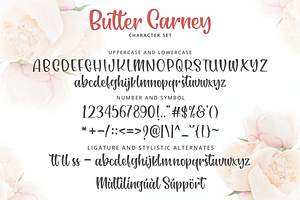 Butter Carney - Callygraphy Font