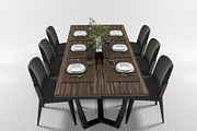 Dining furniture set 2807, a Furniture 3D Model by inDahouze (Thumbnail 9 of 11)