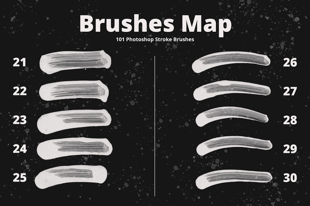 101 Photoshop Paint Stroke Brushes, a Brush Add-On by Graphicfresh (Photo 5 of 14)