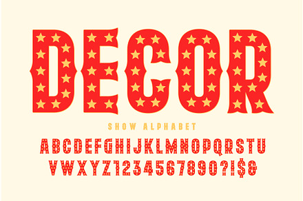 Retro circus alphabet design, an Illustration by Revelstockart