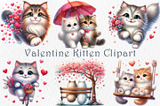 Valentine Kitten Clipart, a Decorative Illustration by GalaDesign03 (Thumbnail 1 of 5)