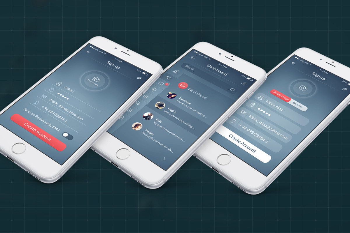 Mobile and Tablet UX UI kit, an UI Kit Template by Alireza Farzad (Photo 5 of 15)