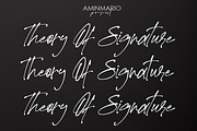 Theory Of Signature, a Script Font by AMINMARIO (Thumbnail 1 of 9)