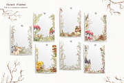 Watercolor Botanical Forest Set, an Animal Illustration by BarvArt (Thumbnail 10 of 20)